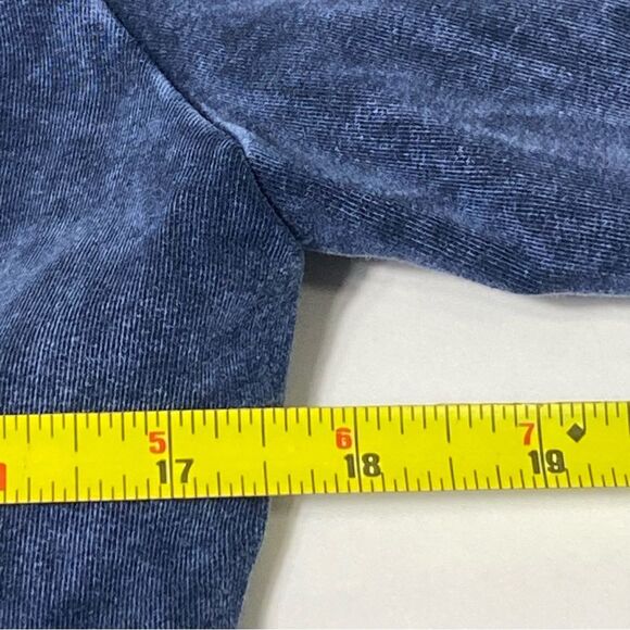 Testimony Los Angeles Medium Blue French Terry Open Front Drape Jacket Size S - Picture 5 of 16